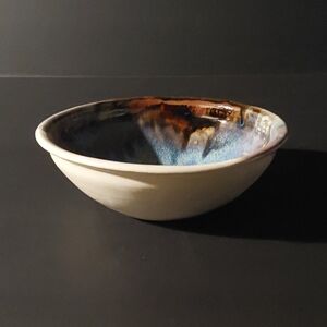 Artistic Ceramic Bowl with Multicolor Glaze